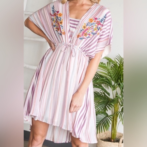 Hayden Dresses & Skirts - Mauve Pink Striped Dress